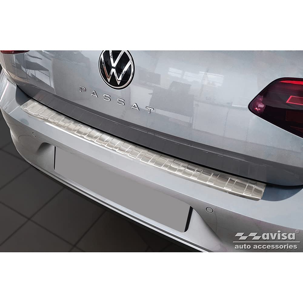 Avisa Edelstahl Heckstoßstangenschutz kompatibel mit Volkswagen Passat Limousine 2014-2019 & FL 2019-2023 'Ribs' Avisa Edelstahl Heckstoßstangenschutz kompatibel mit Volkswagen Passat Limousine 2014-2019 & FL 2019-2023 'Ribs' von Avisa