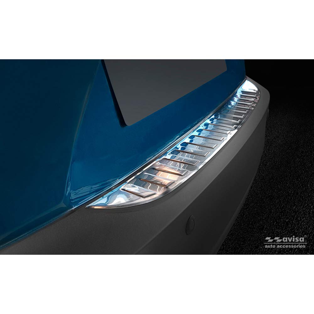 Avisa Edelstahl Heckstoßstangenschutz kompatibel mit Mazda CX-3 2015- 'Ribs' von Avisa