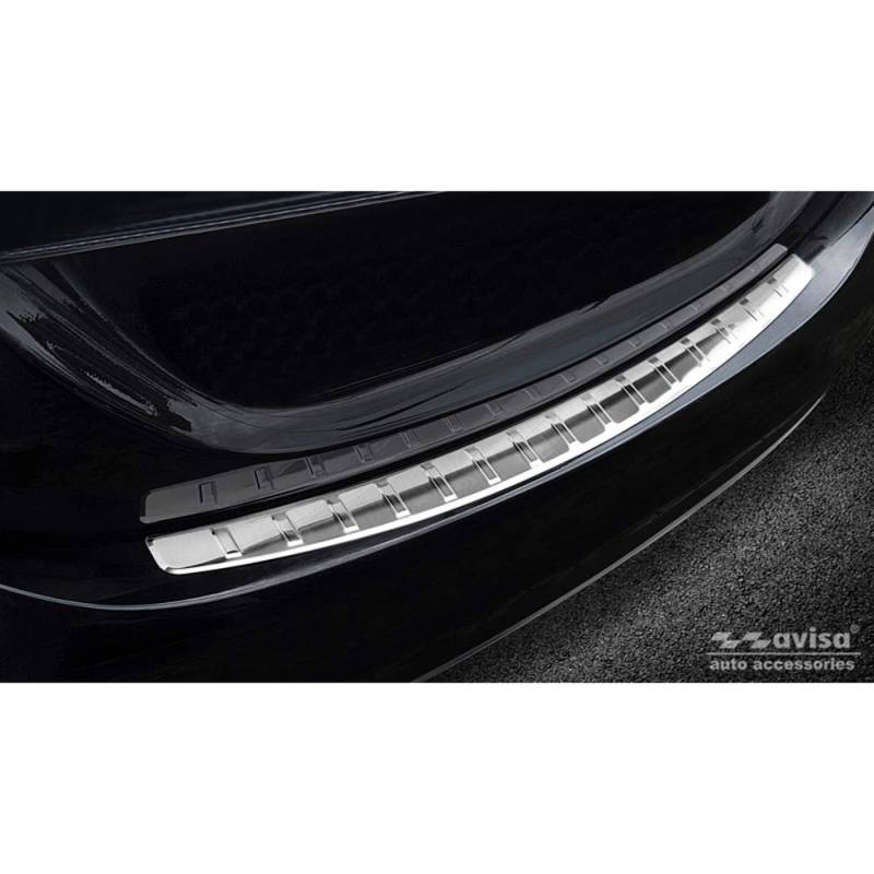 Avisa Edelstahl Heckstoßstangenschutz kompatibel mit Mercedes C-Klasse W205 Limousine 2014-2019 & 2019-2021 'Ribs' von Avisa