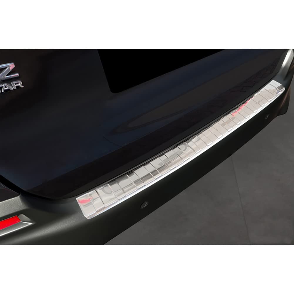 Edelstahl Heckstoßstangenschutz kompatibel mit Honda Jazz Crosstar Hybrid 2020- 'Ribs' von Avisa
