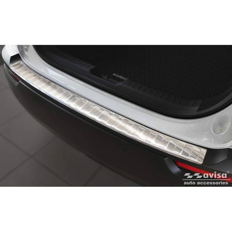 Avisa Edelstahl Heckstoßstangenschutz kompatibel mit Mazda MX-30 2020- 'Ribs' von Avisa