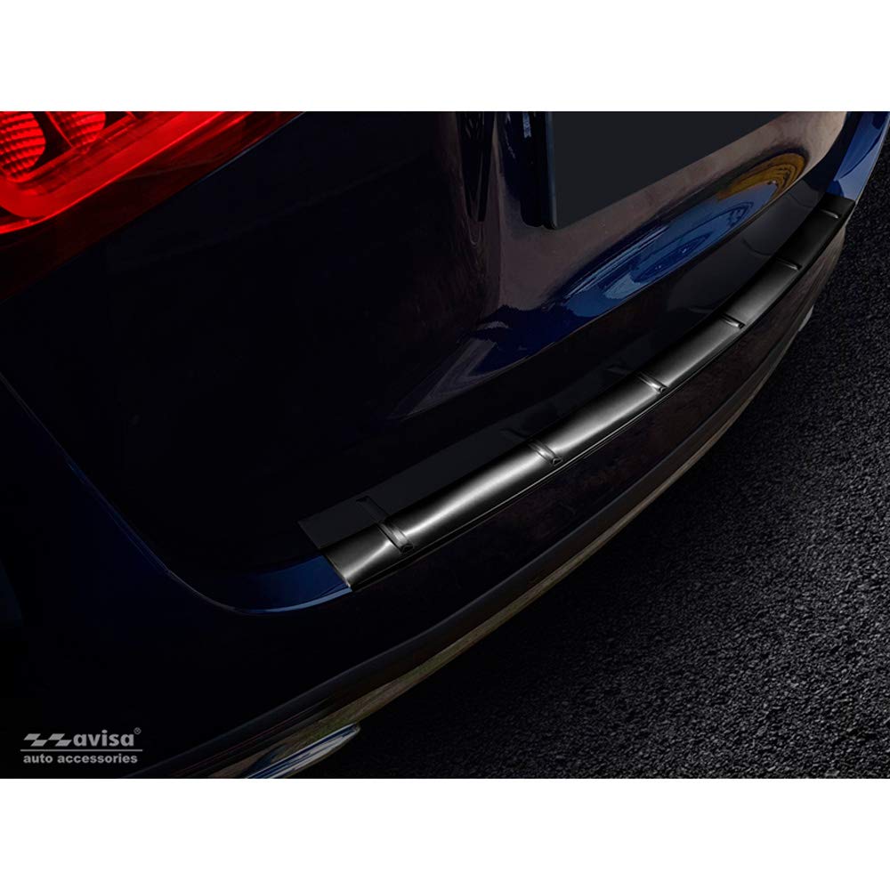 Avisa Schwarz Edelstahl Heckstoßstangenschutz kompatibel mit Mercedes GLE II W167 2019-2023 incl. 53 AMG 'Ribs' von Avisa