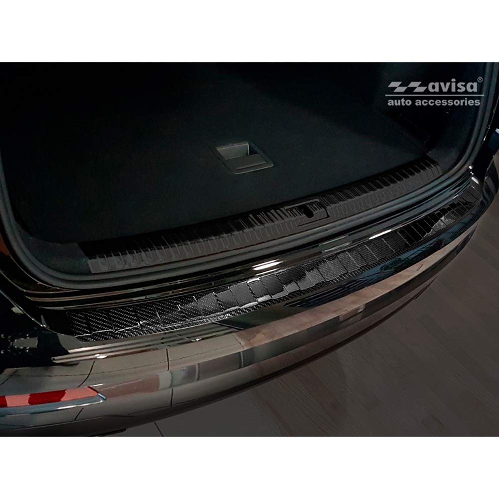 Avisa Echtes 3D Karbon Heckstoßstangenschutz kompatibel mit Audi Q3 II 2019- inkl. S-Line 'Ribs' von Avisa