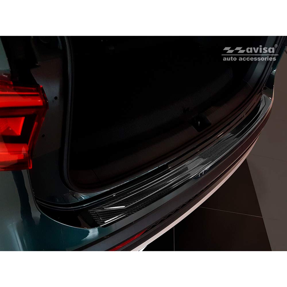 Avisa Echtes 3D Karbon Heckstoßstangenschutz kompatibel mit Seat Tarraco 2019- von Avisa