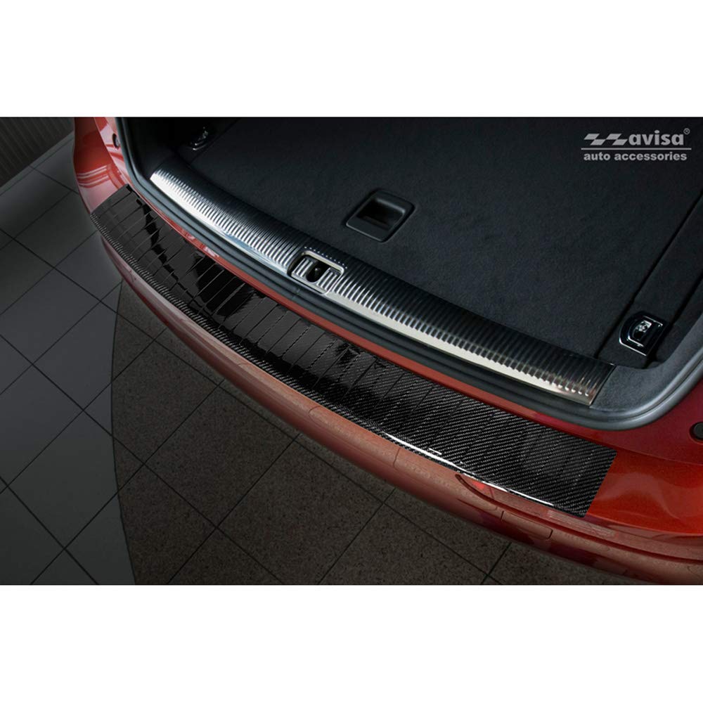 Echtes 3D Karbon Heckstoßstangenschutz kompatibel mit Audi Q5 2008-2019 von Avisa