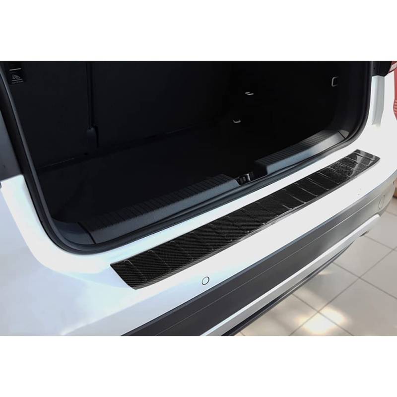 Avisa Echtes 3D Karbon Heckstoßstangenschutz kompatibel mit Volkswagen T-Cross 2019- 'Ribs' von Avisa