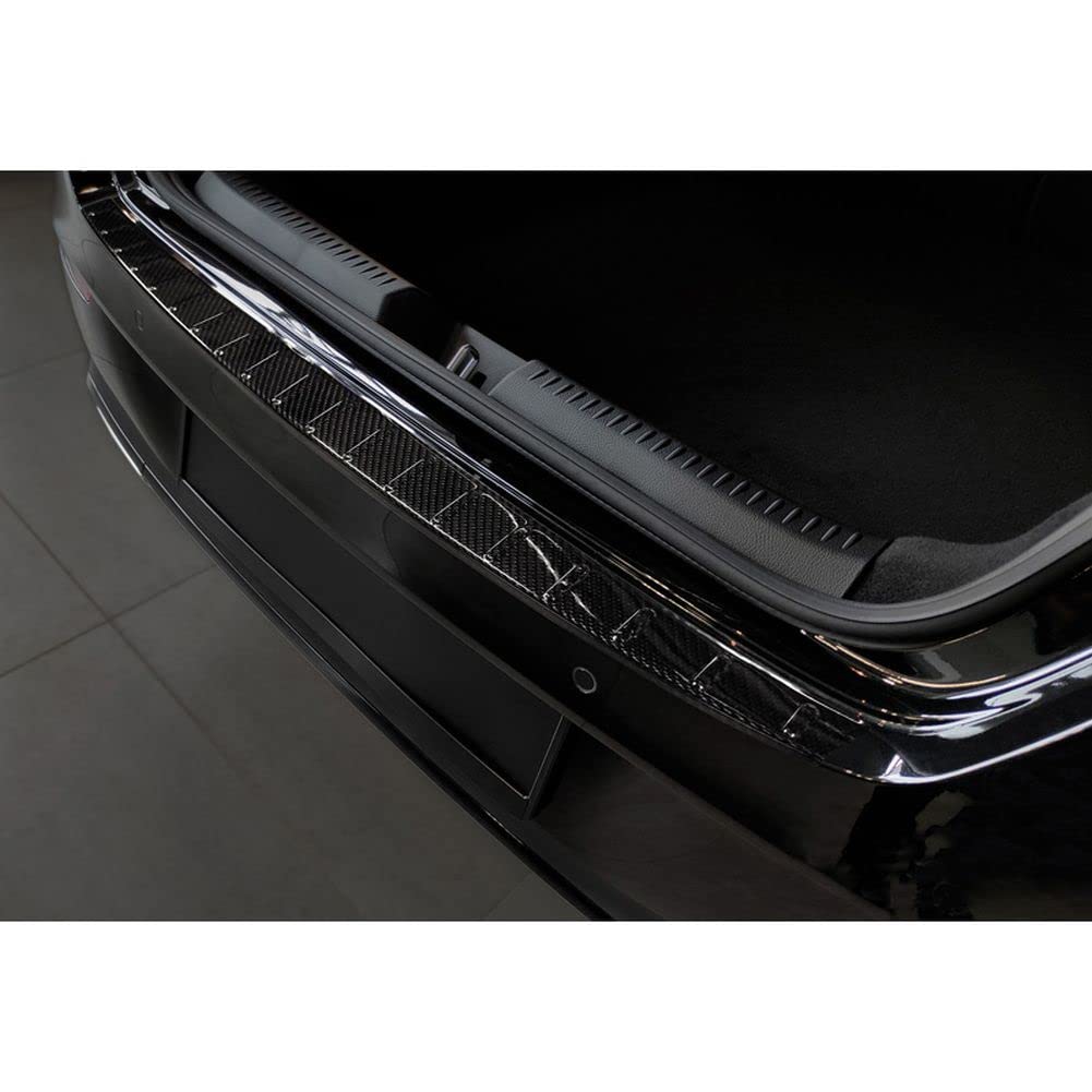 Avisa Echtes 3D Karbon Heckstoßstangenschutz kompatibel mit Mercedes CLA II (X118) Shooting Brake 2019- 'Ribs' von Avisa