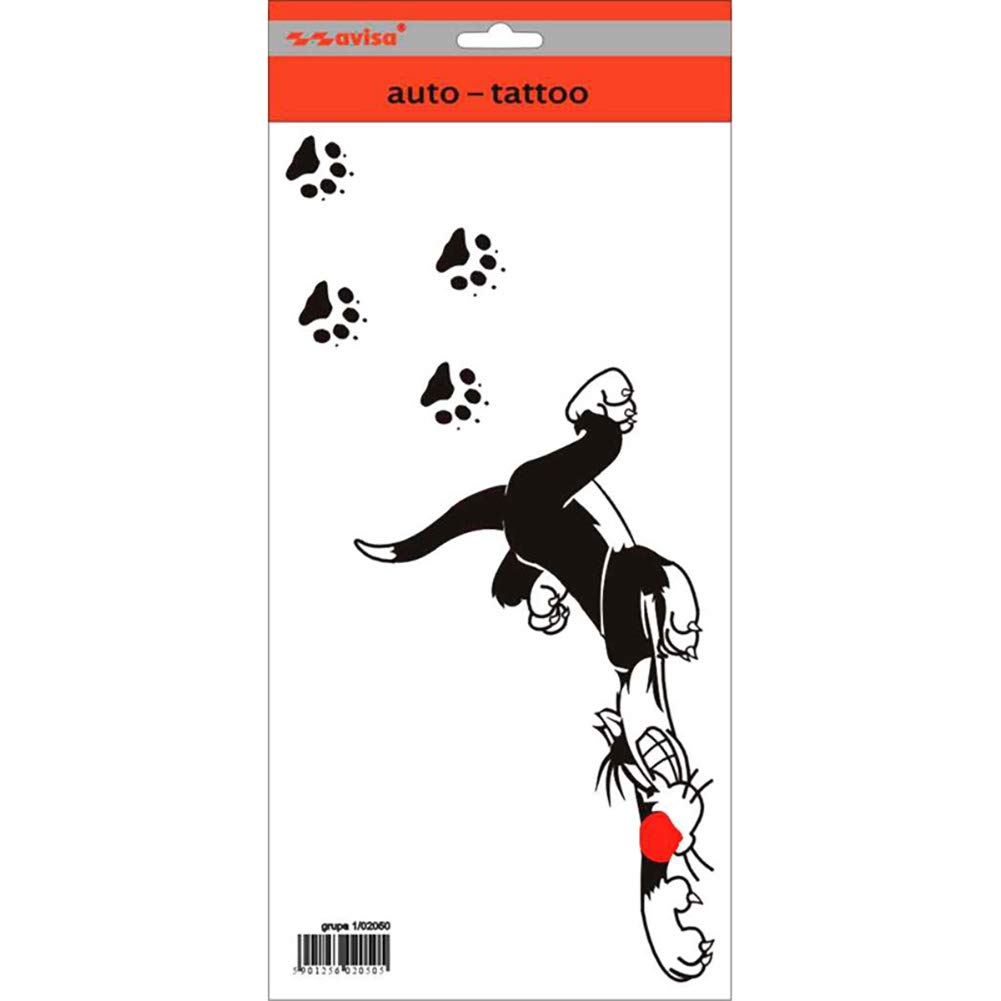 Avisa AutoTattoo Aufkleber Leopold Cat + Traces - 14x29cm Avisa AutoTattoo Aufkleber Leopold Cat + Traces - 14x29cm von Avisa