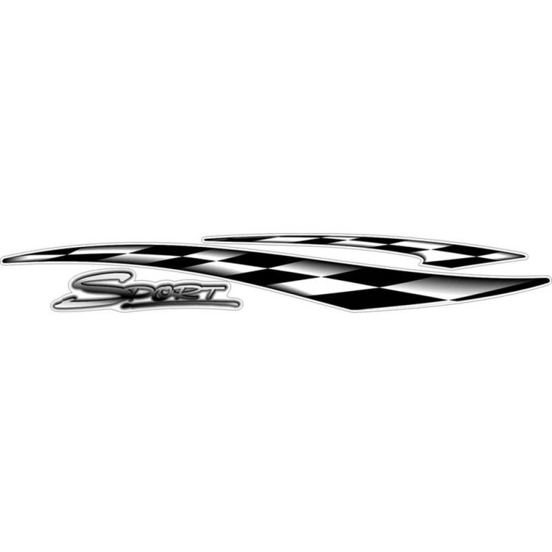 Avisa AutoTattoo Aufkleber Sport 3D Chrome - 32 x 4 cm, 19 x 2 cm, 11 x 2,5 cm von Avisa