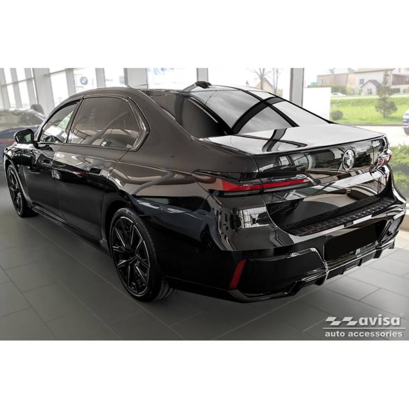 Avisa Echtes 3D Karbon Heckstoßstangenschutz kompatibel mit BMW 7er G70 Limousine M-Paket 2023- von Avisa