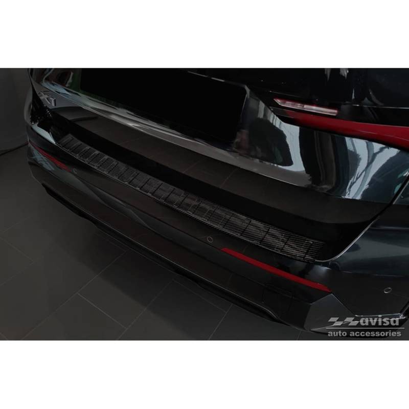 Avisa Echtes 3D Karbon Heckstoßstangenschutz kompatibel mit BMW X1 U11 / U11 xLine 2022- 'Ribs' von Avisa