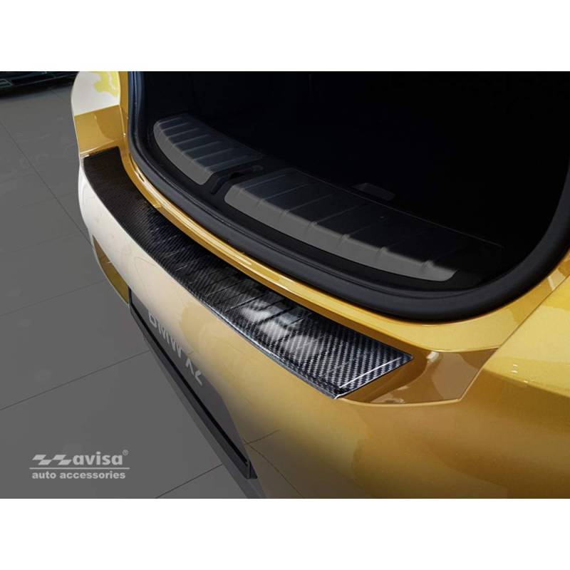 Avisa Echtes 3D Karbon Heckstoßstangenschutz kompatibel mit BMW X2 F39 M-Paket 2018- von Avisa