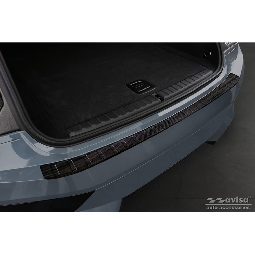 Avisa Echtes 3D Karbon Heckstoßstangenschutz kompatibel mit BMW iX (I20) 2021- 'Ribs' von Avisa