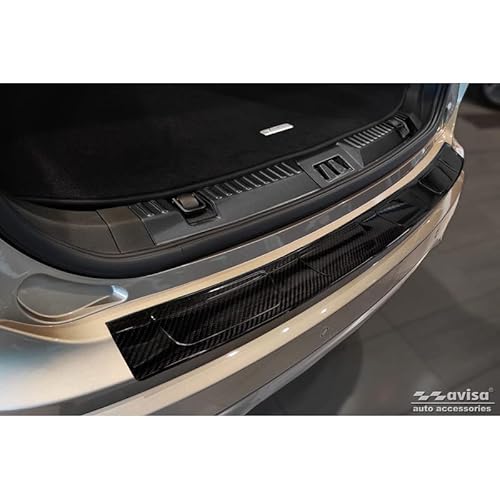 Avisa Echtes 3D Karbon Heckstoßstangenschutz kompatibel mit Ford Edge II Facelift 2018- inkl. ST-Line & Vignale 'Ribs' von Avisa
