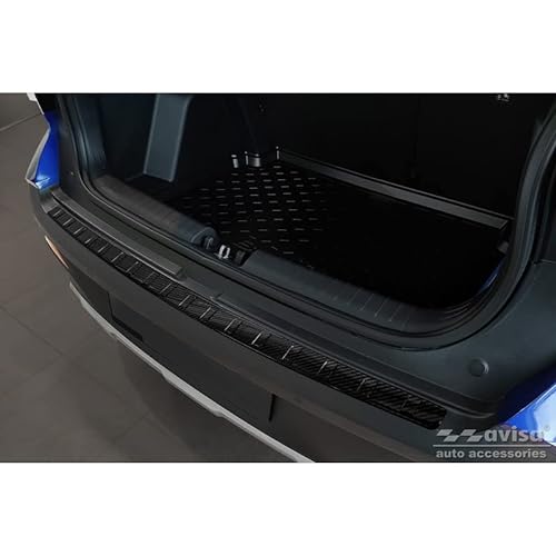 Avisa Echtes 3D Karbon Heckstoßstangenschutz kompatibel mit Hyundai Bayon 2021- 'Ribs' von Avisa
