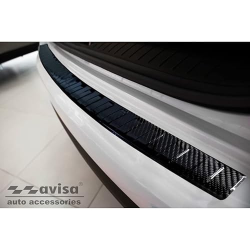 Avisa Echtes 3D Karbon Heckstoßstangenschutz kompatibel mit Kia Sportage IV Facelift 2018-2021 'Ribs' von Avisa