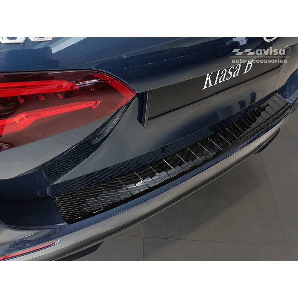 Avisa Echtes 3D Karbon Heckstoßstangenschutz kompatibel mit Mercedes B-Klasse W247 2019- von Avisa
