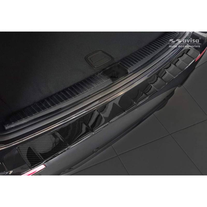 Avisa Echtes 3D Karbon Heckstoßstangenschutz kompatibel mit Mercedes E-Klasse W213 Kombi 2016- von Avisa