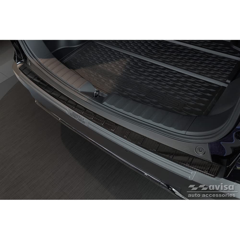 Avisa Echtes 3D Karbon Heckstoßstangenschutz kompatibel mit Toyota Corolla Cross 2022- 'Ribs' Avisa Echtes 3D Karbon Heckstoßstangenschutz kompatibel mit Toyota Corolla Cross 2022- 'Ribs' von Avisa