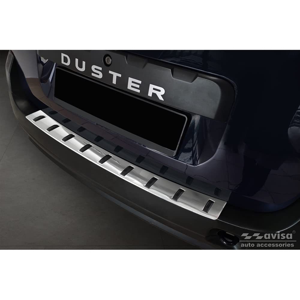 Avisa Edelstahl Heckstoßstangenschutz kompatibel mit Dacia Duster 2010-2013 & Facelift 2013-2017 'Strong Edition' von Avisa