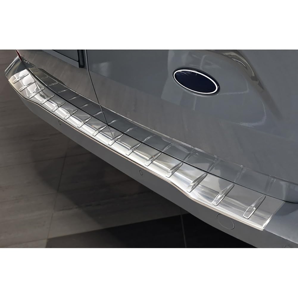 Avisa Edelstahl Heckstoßstangenschutz kompatibel mit Ford Transit Custom 2023- 'Ribs', Silber Avisa Edelstahl Heckstoßstangenschutz kompatibel mit Ford Transit Custom 2023- 'Ribs', Silber von Avisa