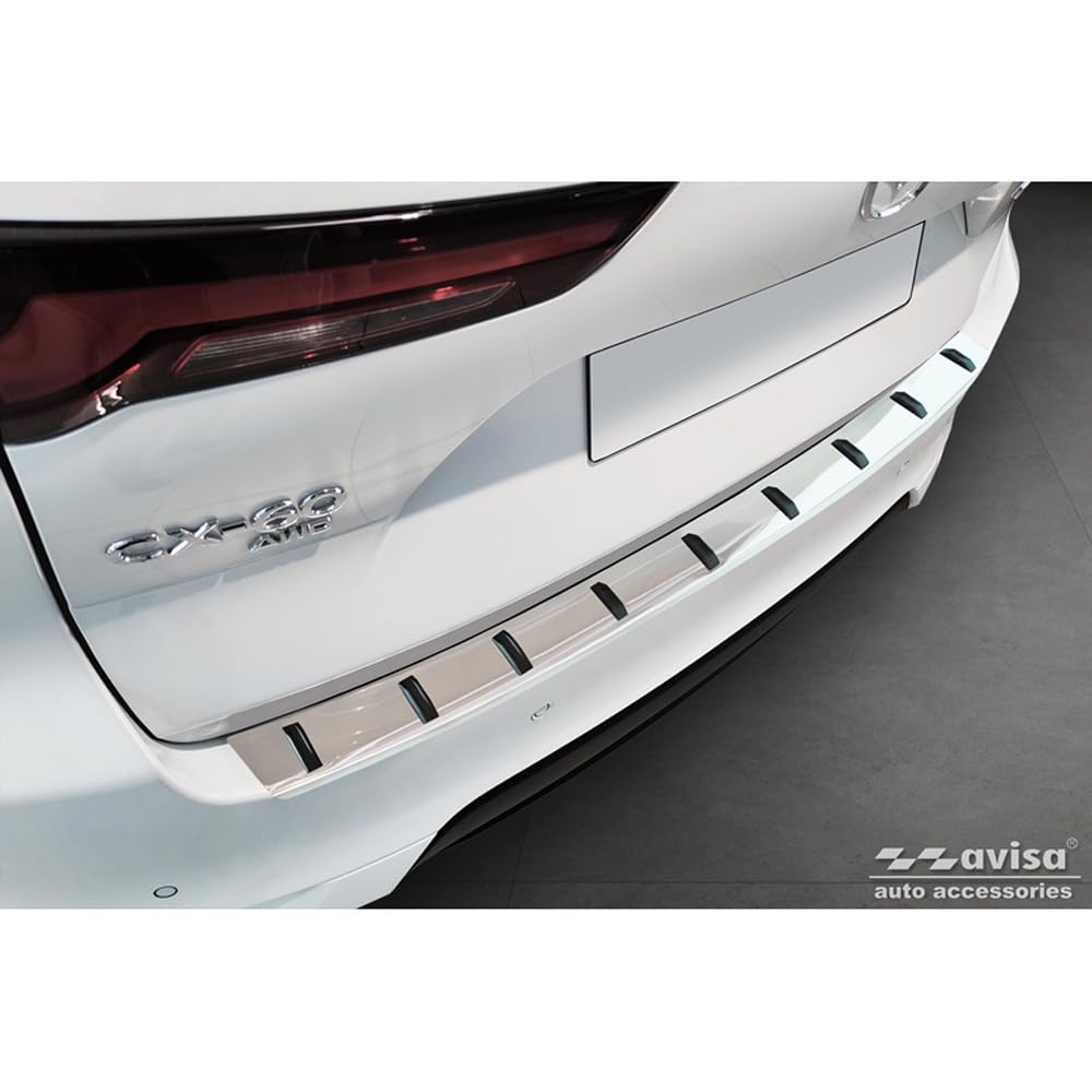 Avisa Edelstahl Heckstoßstangenschutz kompatibel mit Mazda CX-60 (KH) 2022- 'Strong Edition' von Avisa