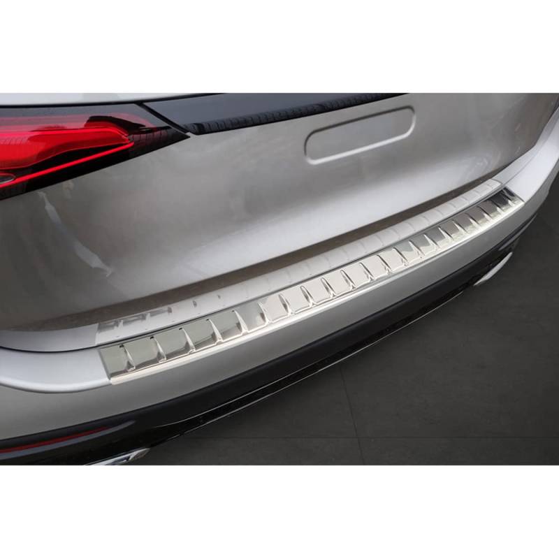 Avisa Edelstahl Heckstoßstangenschutz kompatibel mit Mercedes GLC II (X254) 2022- 'Ribs', Silber von Avisa