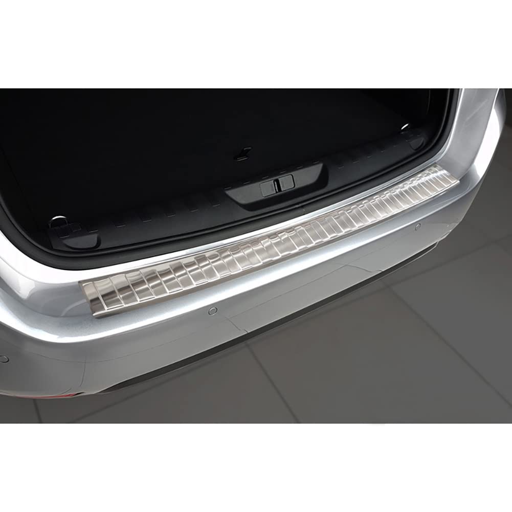 Avisa Edelstahl Heckstoßstangenschutz kompatibel mit Peugeot 308 II SW 2013-2017 & Facelift 2017-2021 'Ribs' von Avisa