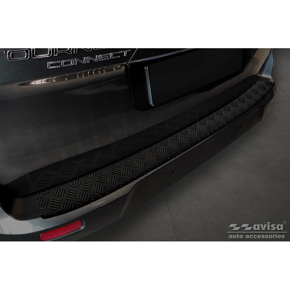 Avisa Matt-Schwarz Aluminium Heckstoßstangenschutz kompatibel mit Ford Tourneo Connect/Transit Connect 2014-2017 & FL 2017-2022 'Riffled Plate' Avisa Matt-Schwarz Aluminium Heckstoßstangenschutz kompatibel mit Ford Tourneo Connect/Transit Connect 2014-2017 & FL 2017-2022 'Riffled Plate' von Avisa