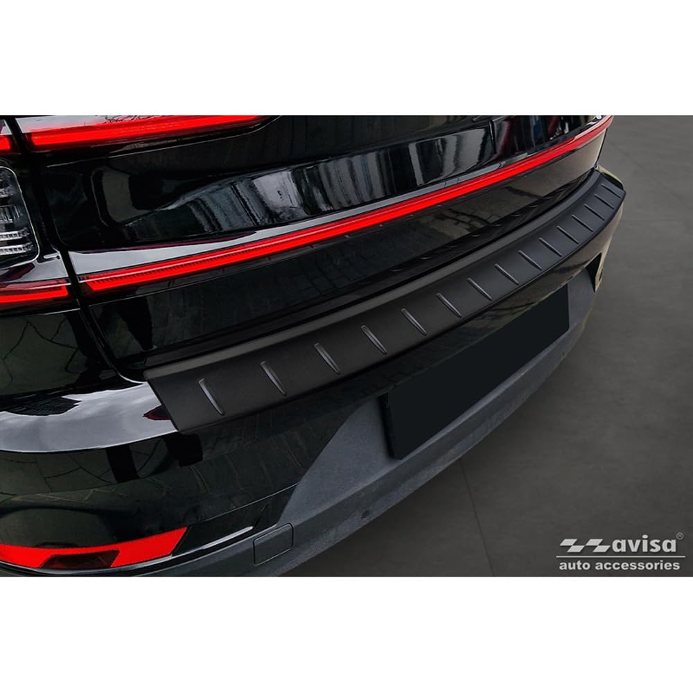 Avisa Matt-Schwarz Edelstahl Heckstoßstangenschutz kompatibel mit Polestar 2 2019-2023 & Facelift 2023- 'Ribs', Mattschwarz Avisa Matt-Schwarz Edelstahl Heckstoßstangenschutz kompatibel mit Polestar 2 2019-2023 & Facelift 2023- 'Ribs', Mattschwarz von Avisa