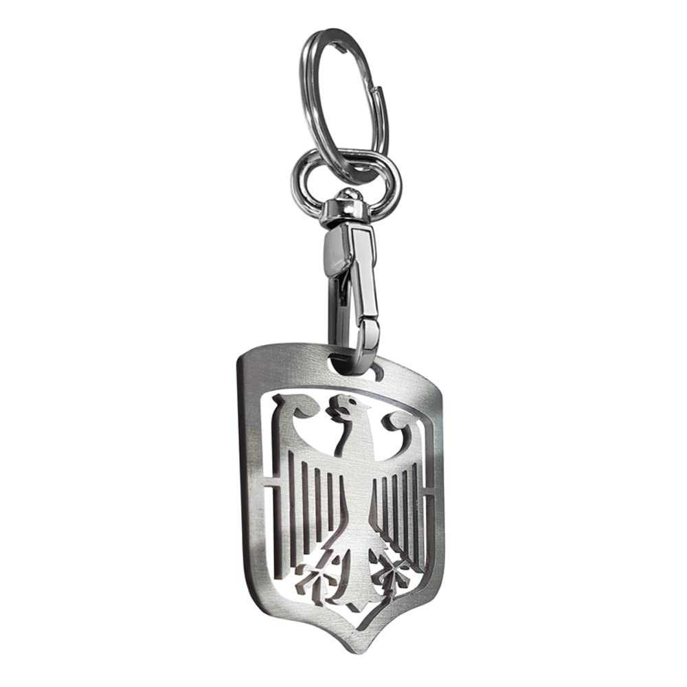 Avisa Schlüsselanhänger aus Edelstahl - 'Deutschland' (Silber) von Avisa