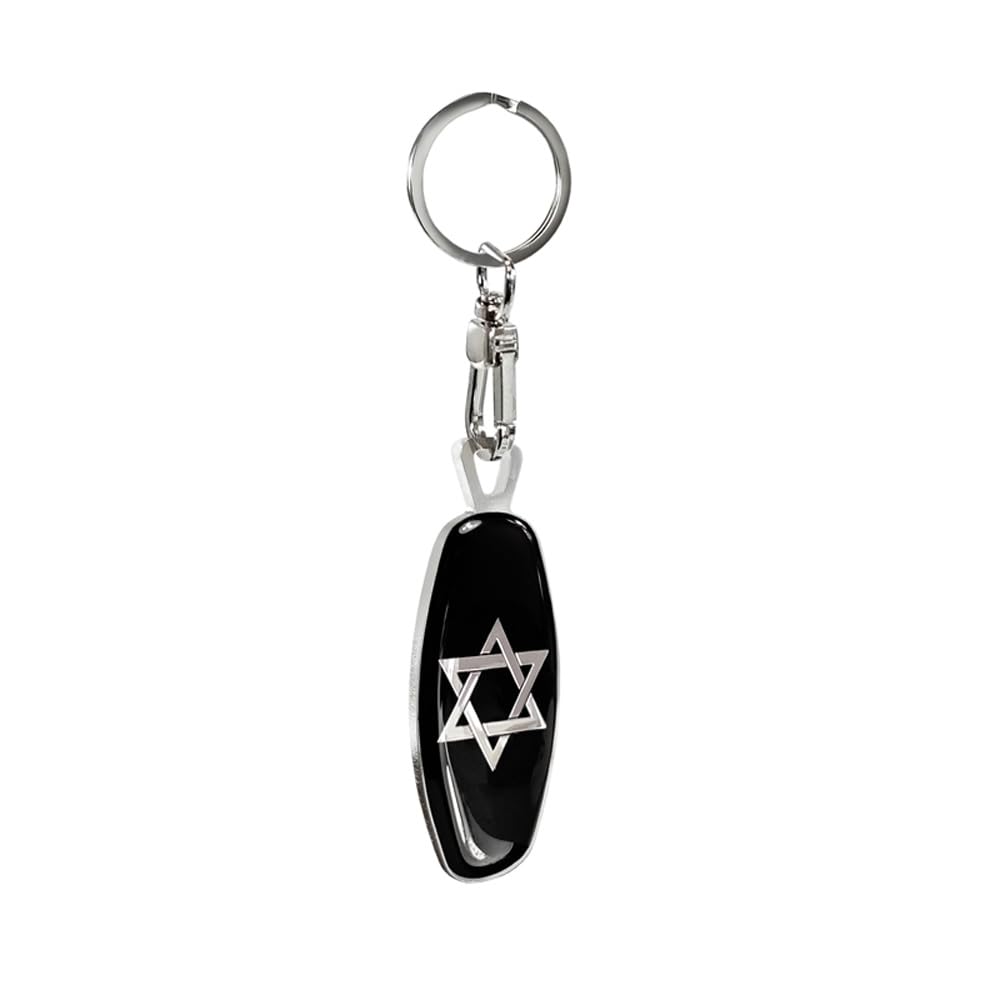 Avisa Schlüsselanhänger aus Edelstahl - Emblem/Flag Star of David+UK Avisa Schlüsselanhänger aus Edelstahl - Emblem/Flag Star of David+UK von Avisa