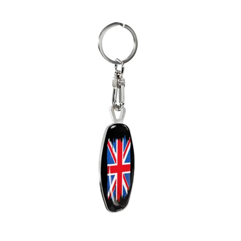 Avisa Schlüsselanhänger aus Edelstahl - Emblem/Flag UK+PL von Avisa
