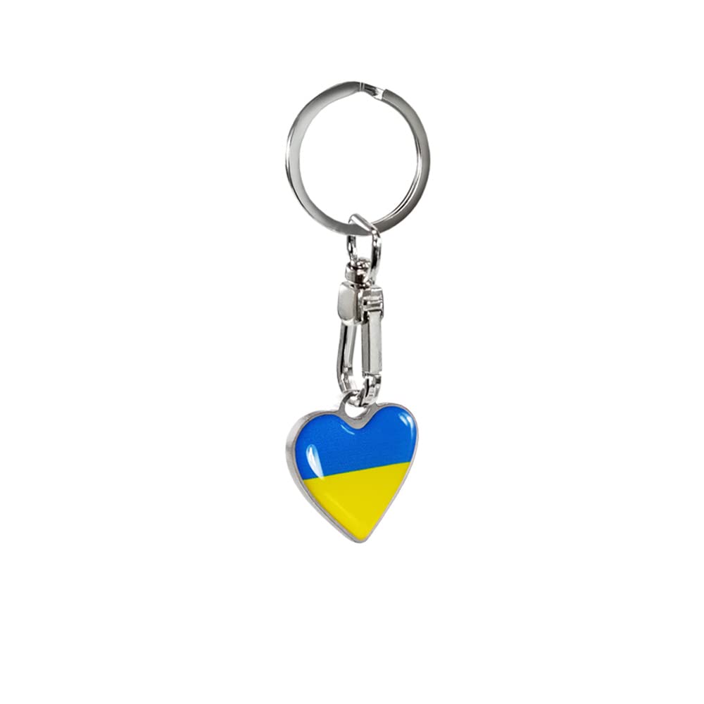 Avisa Schlüsselanhänger aus Edelstahl - 'Herz' Ukraine von Avisa