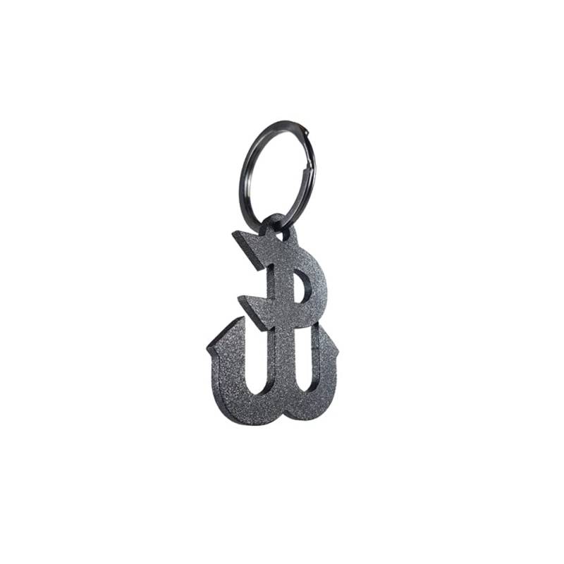 Avisa Schlüsselanhänger aus Edelstahl - 'Kotwica Symbol' (Schwarz) von Avisa