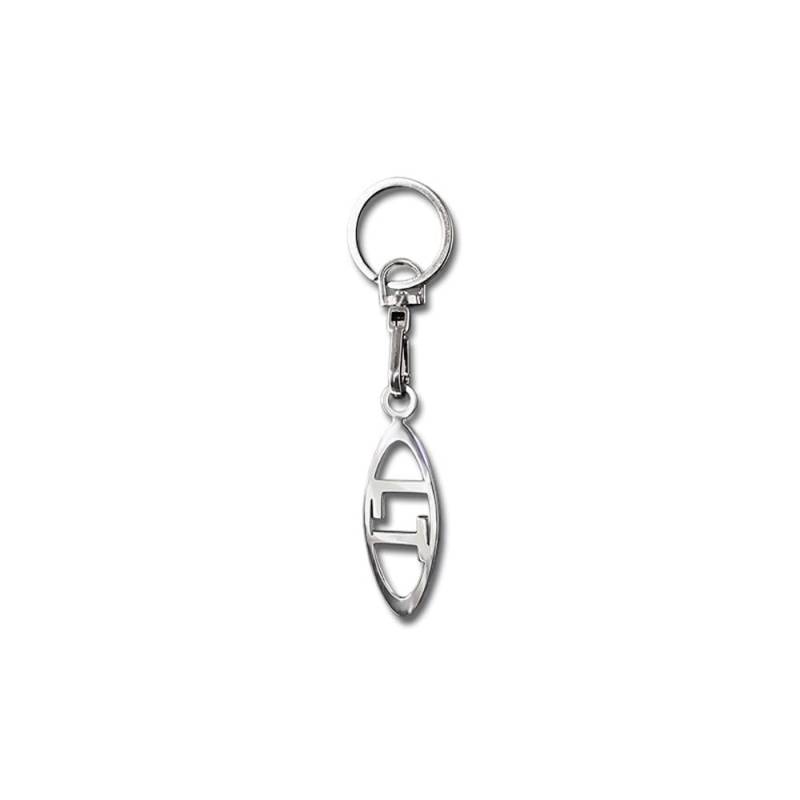 Avisa Schlüsselanhänger aus Edelstahl - 'LT' im Oval (Silber) von Avisa