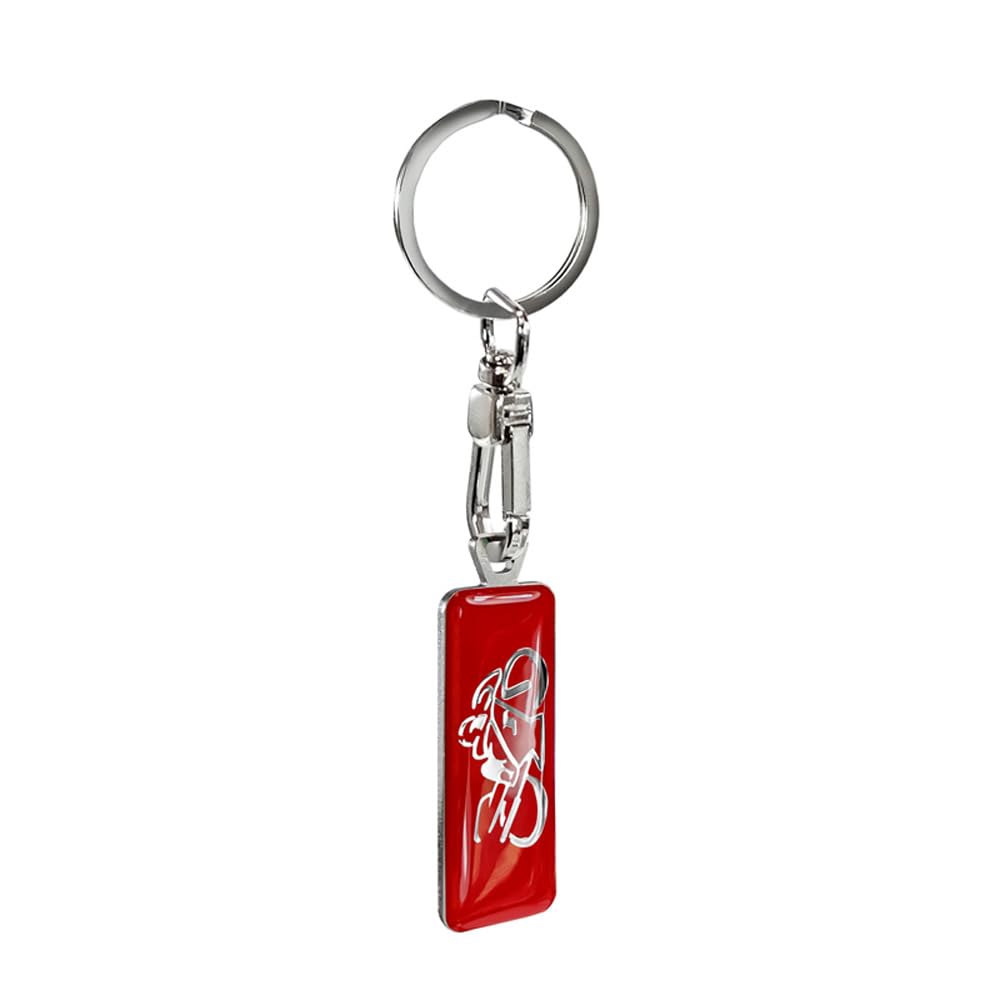 Avisa Schlüsselanhänger aus Edelstahl - 'Moto' Rot von Avisa