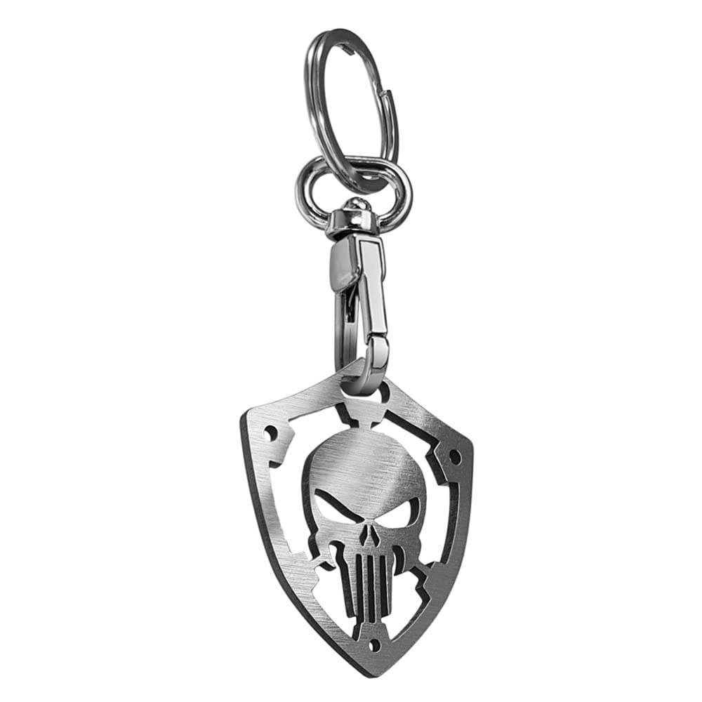 Avisa Schlüsselanhänger aus Edelstahl - 'Skull' (Silber) von Avisa