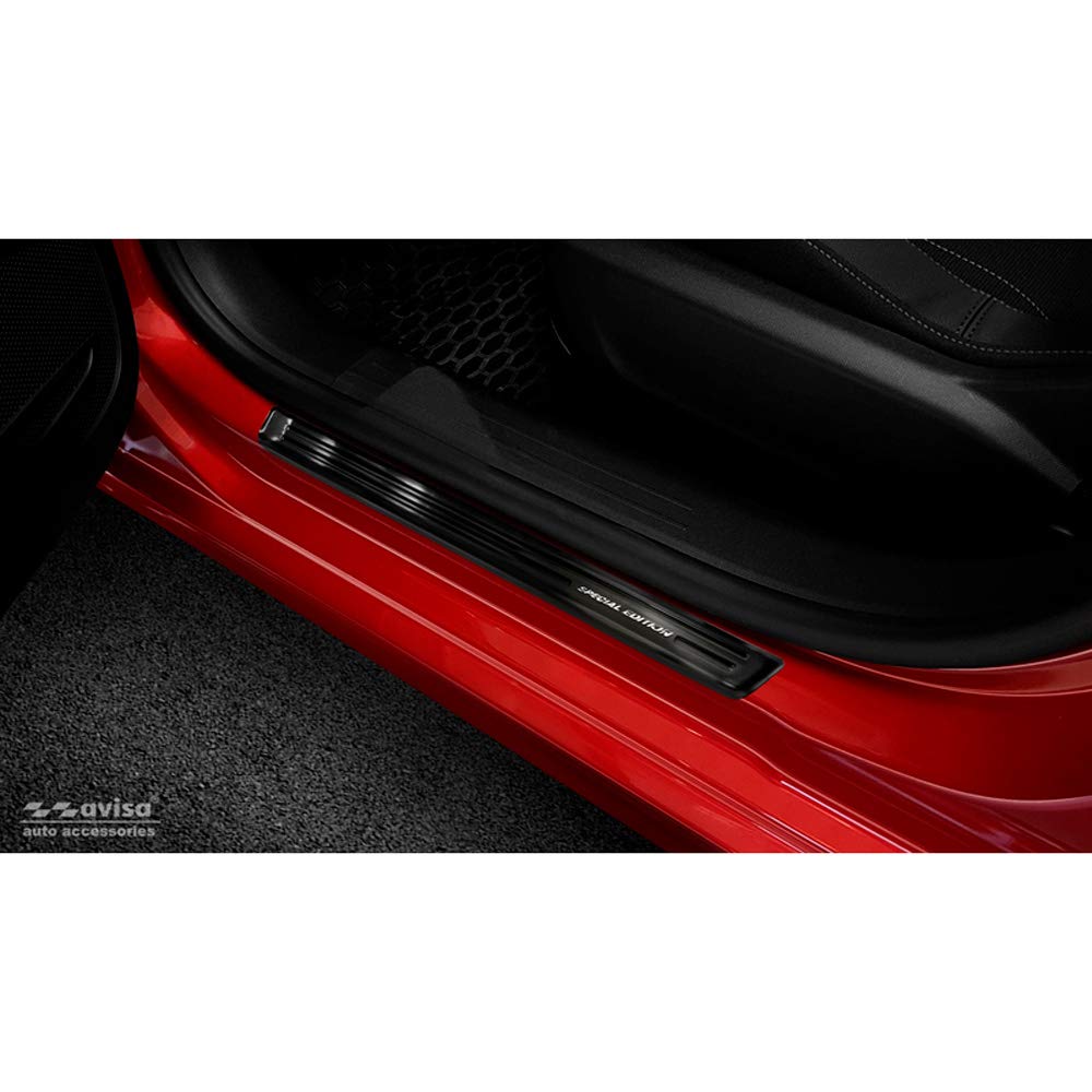 Avisa Schwarz Edelstahl Einstiegsleisten kompatibel mit Opel Corsa F HB 5-türer 2019- 'Special Edition' - 4-teilig (exkl. Equipment Ultimate) Avisa Schwarz Edelstahl Einstiegsleisten kompatibel mit Opel Corsa F HB 5-türer 2019- 'Special Edition' - 4-teilig (exkl. Equipment Ultimate) von Avisa