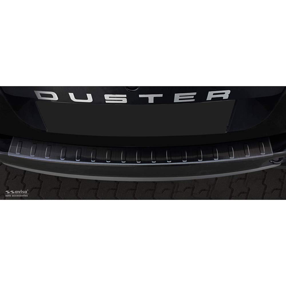 Avisa Schwarz Edelstahl Heckstoßstangenschutz kompatibel mit Dacia Duster 2010-2017 'Ribs' Avisa Schwarz Edelstahl Heckstoßstangenschutz kompatibel mit Dacia Duster 2010-2017 'Ribs' von Avisa