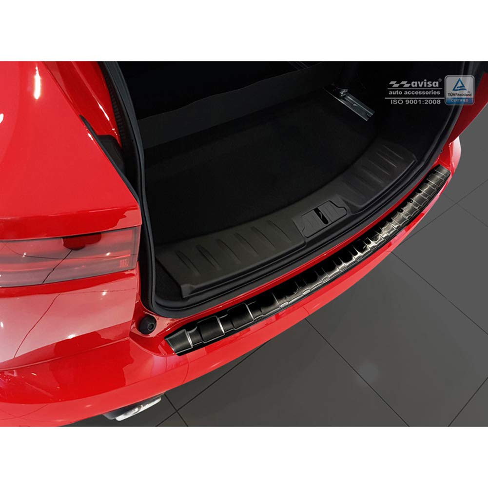 Avisa Schwarz Edelstahl Heckstoßstangenschutz kompatibel mit Jaguar E-Pace 2017-2020 & FL 2020- 'Ribs' Avisa Schwarz Edelstahl Heckstoßstangenschutz kompatibel mit Jaguar E-Pace 2017-2020 & FL 2020- 'Ribs' von Avisa