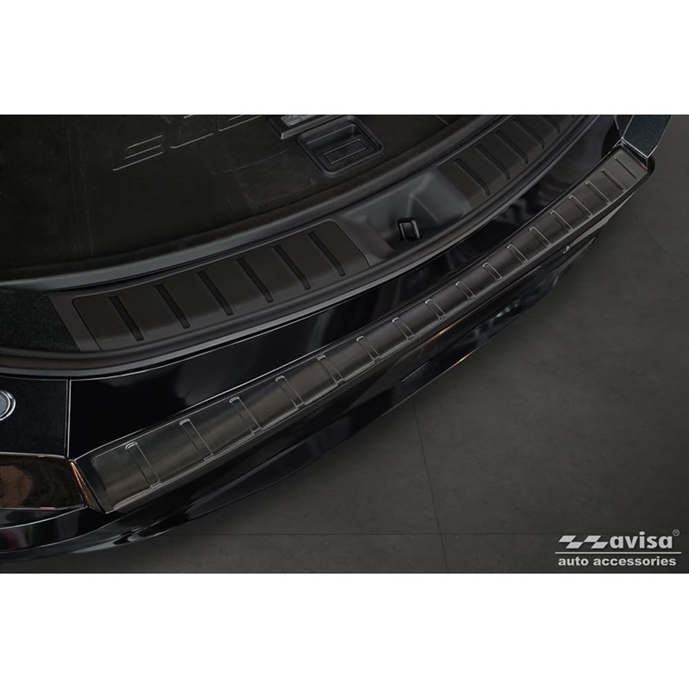 Avisa Schwarz Edelstahl Heckstoßstangenschutz kompatibel mit Lexus RZ 2023- 'Ribs' Avisa Schwarz Edelstahl Heckstoßstangenschutz kompatibel mit Lexus RZ 2023- 'Ribs' von Avisa