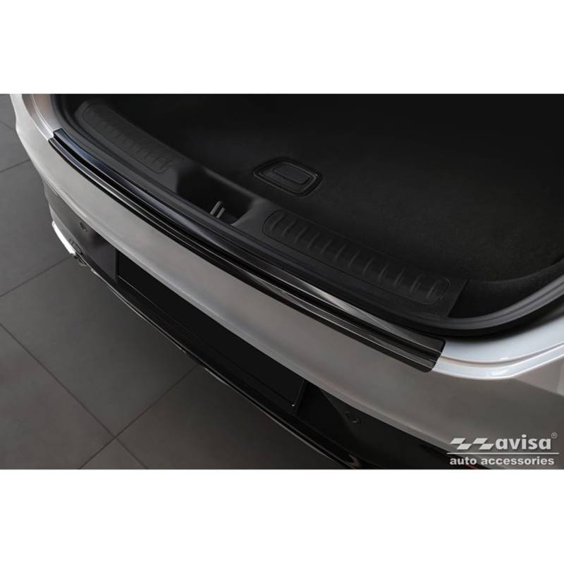 Avisa Schwarz Edelstahl Heckstoßstangenschutz kompatibel mit Mercedes GLC II Coupé (C254) 2023- von Avisa