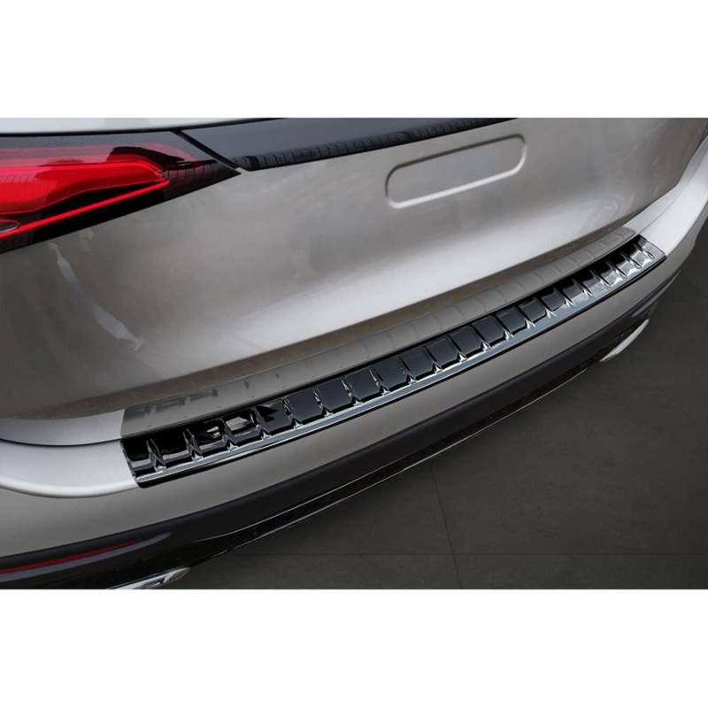 Avisa Spiegelschwarz Edelstahl Heckstoßstangenschutz kompatibel mit Mercedes GLC II (X254) 2022- 'Ribs' von Avisa
