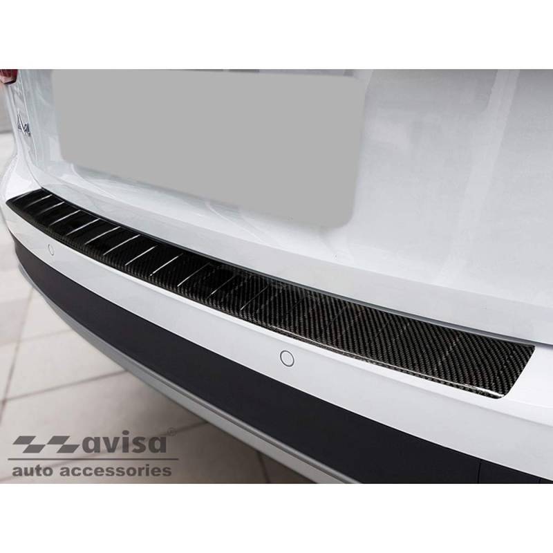 Avisa Echtes 3D Karbon Heckstoßstangenschutz kompatibel mit Audi A4 Allroad (B9) 2016-2019 & FL 2019- 'Ribs' von Avisa