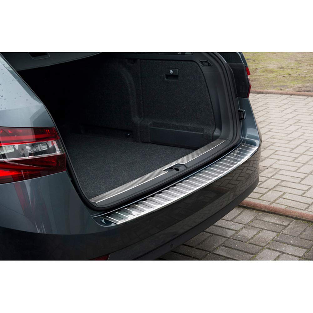 Edelstahl Heckstoßstangenschutz kompatibel mit Skoda Superb Combi III 2015-2019 & 2019-2024 Inkl. Scout 'Ribs', Silber Edelstahl Heckstoßstangenschutz kompatibel mit Skoda Superb Combi III 2015-2019 & 2019-2024 Inkl. Scout 'Ribs', Silber von Avisa