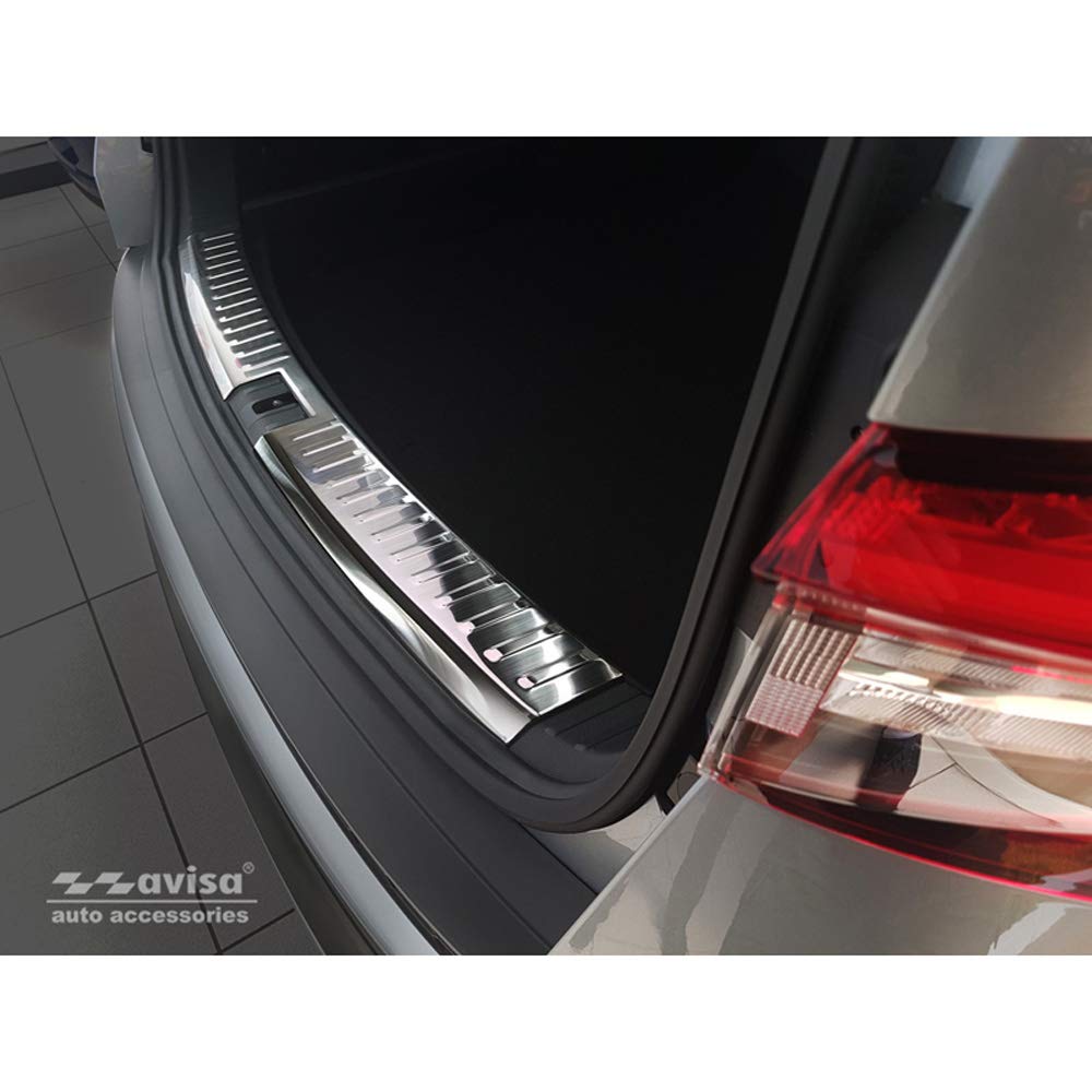 Edelstahl Innere Heckstoßstangenschutz kompatibel mit Skoda Kodiaq 2017-2021 & FL 2021- 'Ribs' Edelstahl Innere Heckstoßstangenschutz kompatibel mit Skoda Kodiaq 2017-2021 & FL 2021- 'Ribs' von Avisa