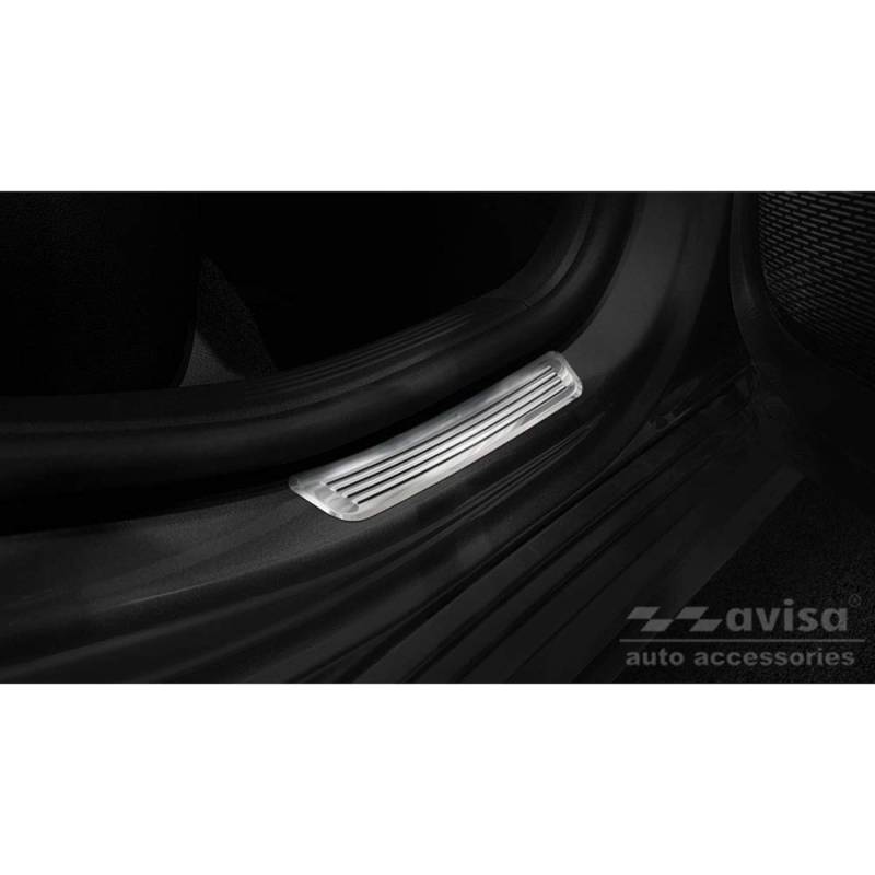 INOX Door sill Protectors Compatible with Mercedes A-Class W177 HB/Sedan 2018-2-Pieces (Rear Doors) von Avisa