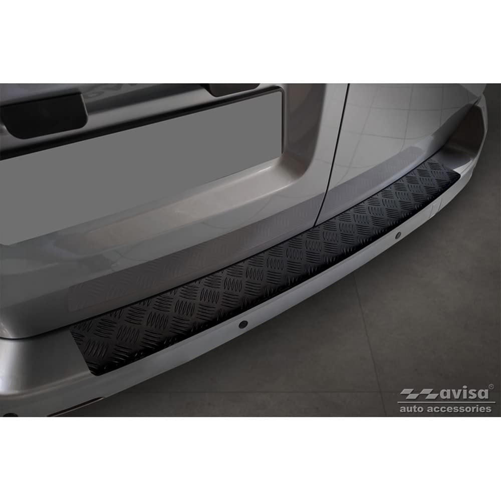Mattschwarz Heckstoßstangenschutz kompatibel mit Citroën Space Tourer/Jumpy & Peugeot Traveller/Expert & Toyota Proace Verso 2016- & Opel Vivaro/Zafira Life 2019- (mit lackiertem Stoßstangenoberteil) Mattschwarz Heckstoßstangenschutz kompatibel mit Citroën Space Tourer/Jumpy & Peugeot Traveller/Expert & Toyota Proace Verso 2016- & Opel Vivaro/Zafira Life 2019- (mit lackiertem Stoßstangenoberteil) von Avisa