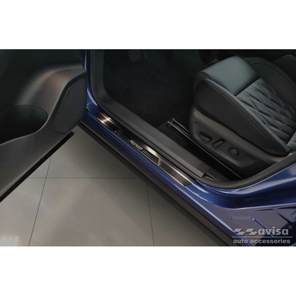 Schwarz Edelstahl Einstiegsleisten kompatibel mit Nissan X-Trail IV 2021- - 'Performance Special Edition' - 4-Teilig von Avisa